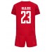 Billige Danmark Pierre-Emile Hojbjerg #23 Hjemmetrøye Barn VM 2022 Kortermet (+ korte bukser)